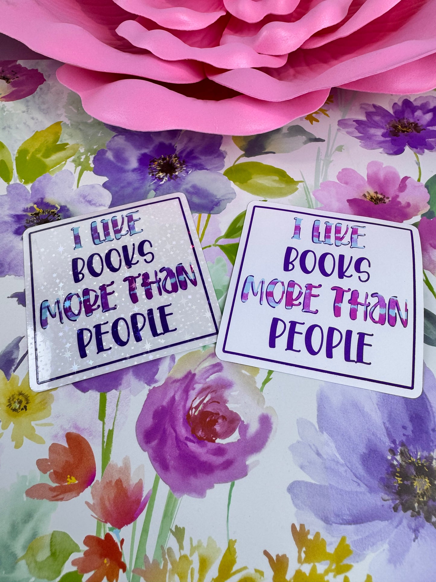 Funny Book Sticker, I Like Books More Than People, Bookish Stickers, Decor For Journals Agendas and Water Bottles