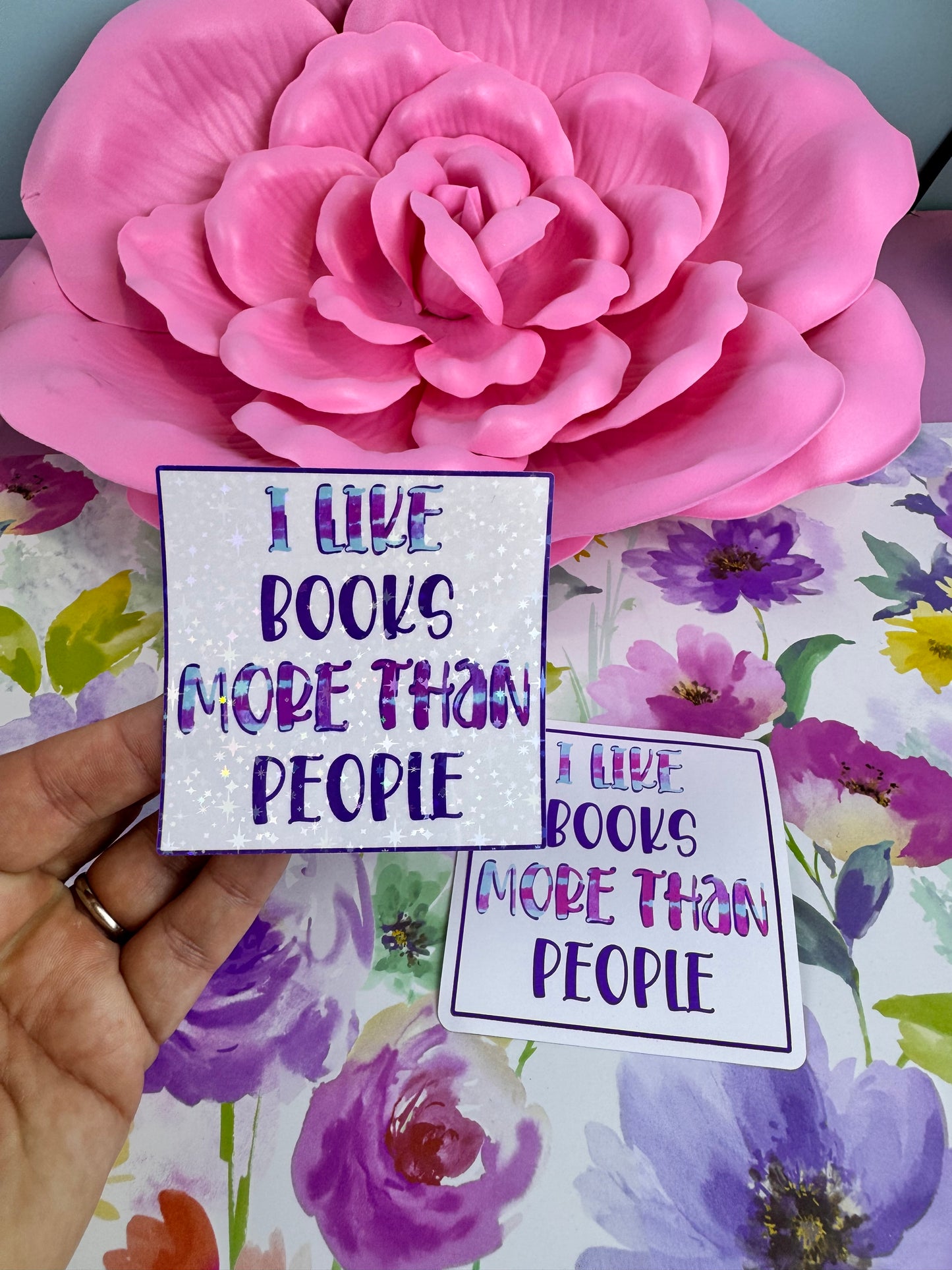 Funny Book Sticker, I Like Books More Than People, Bookish Stickers, Decor For Journals Agendas and Water Bottles