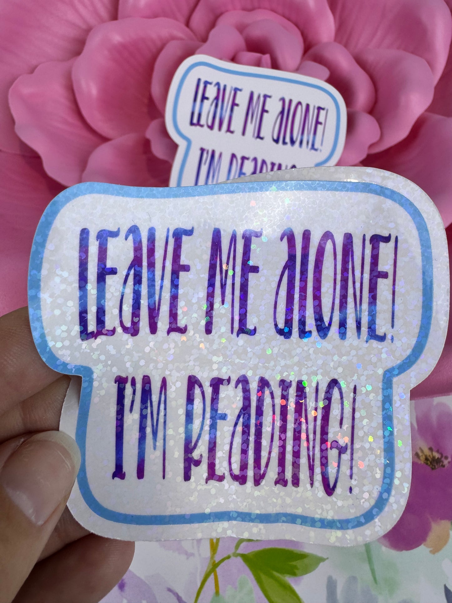 Sarcastic Bookish Stickers, Funny Stickers For Readers, Water Bottle Decor, Kindle Decorations, Leave Me Alone I'm Reading Die Cut