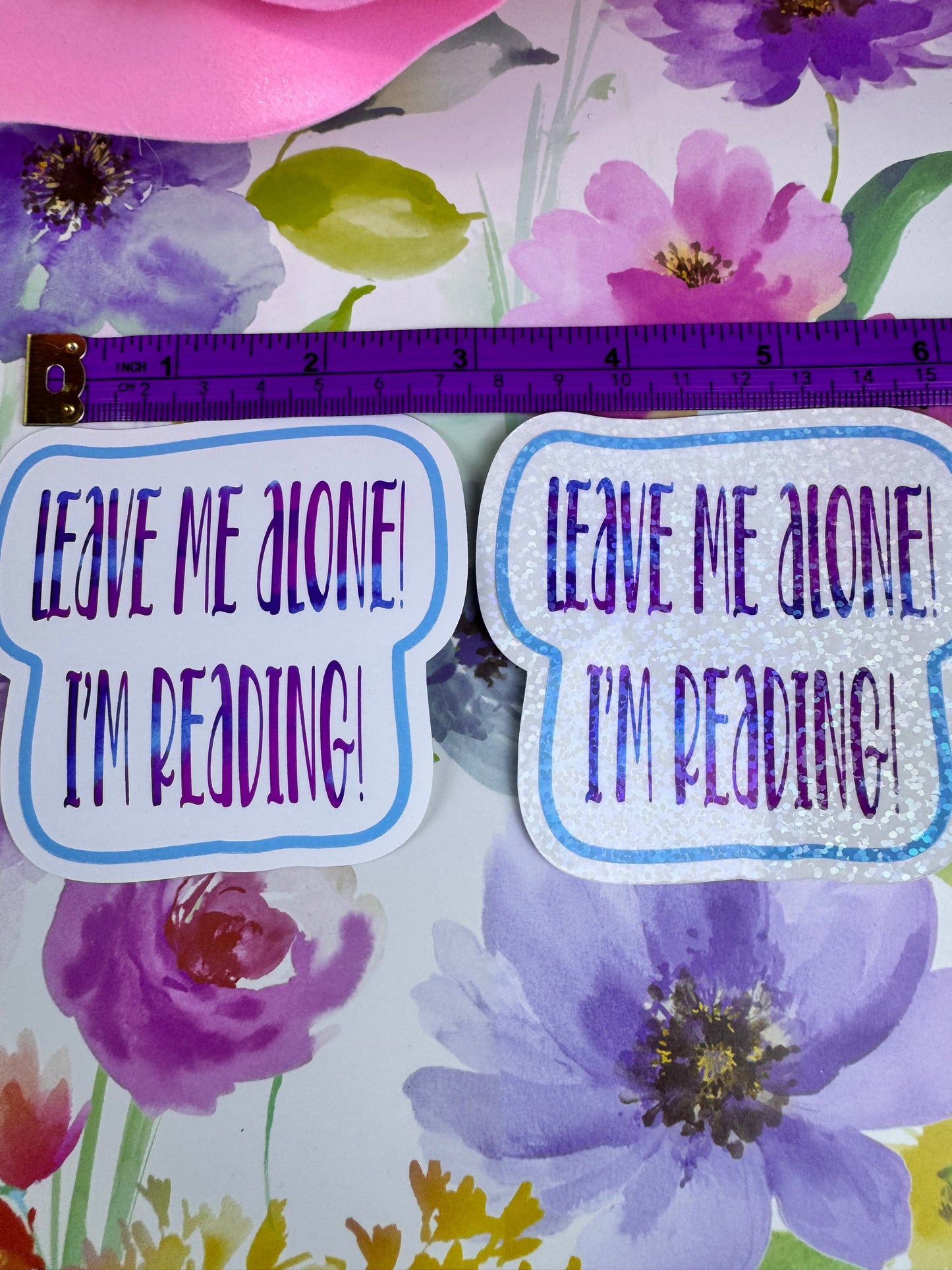 Sarcastic Bookish Stickers, Funny Stickers For Readers, Water Bottle Decor, Kindle Decorations, Leave Me Alone I'm Reading Die Cut