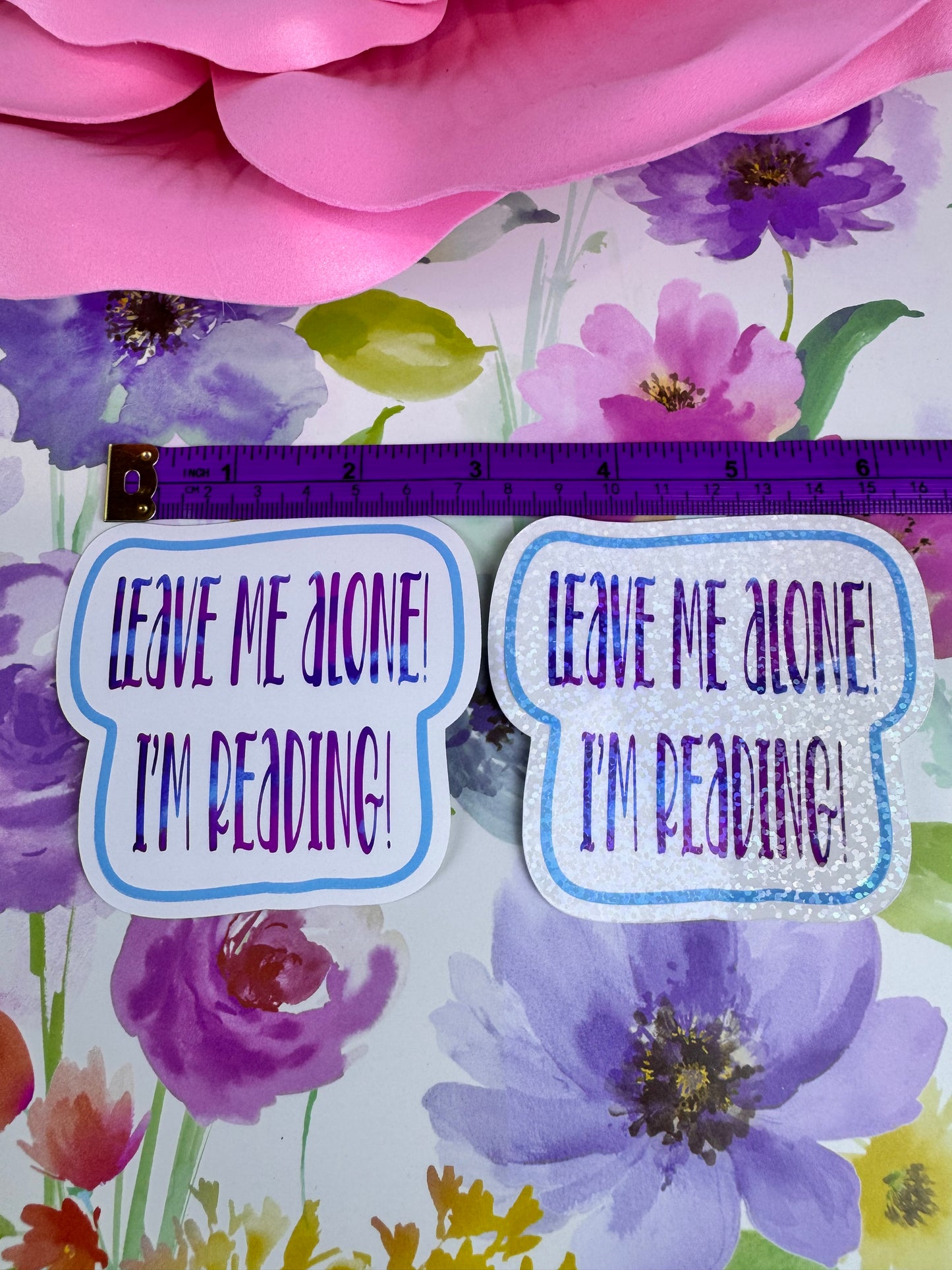 Sarcastic Bookish Stickers, Funny Stickers For Readers, Water Bottle Decor, Kindle Decorations, Leave Me Alone I'm Reading Die Cut