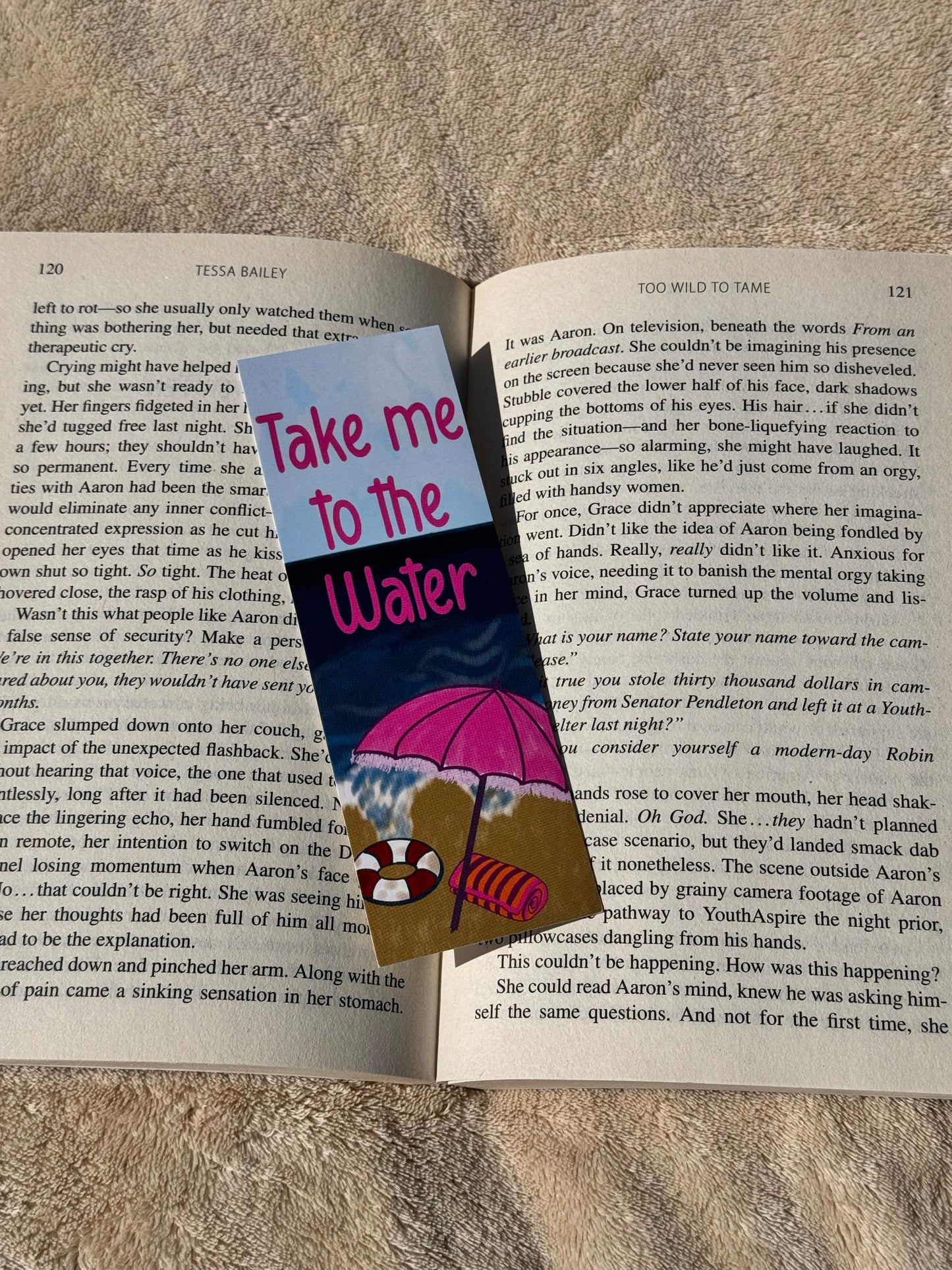 Beach Themed Bookmark, Take Me To The Water, Summertime Bookmark, For Readers and Beach Lovers