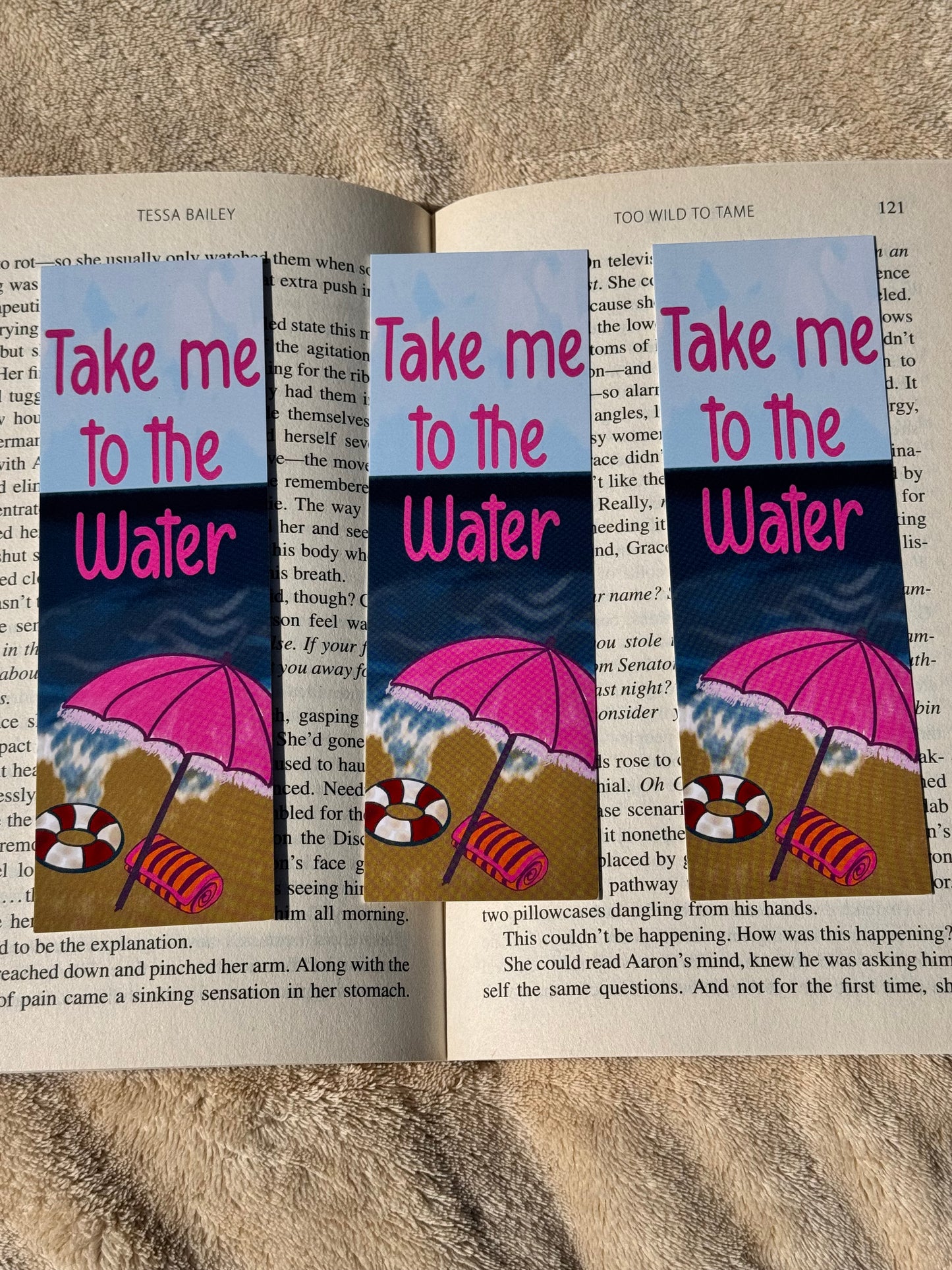 Beach Themed Bookmark, Take Me To The Water, Summertime Bookmark, For Readers and Beach Lovers
