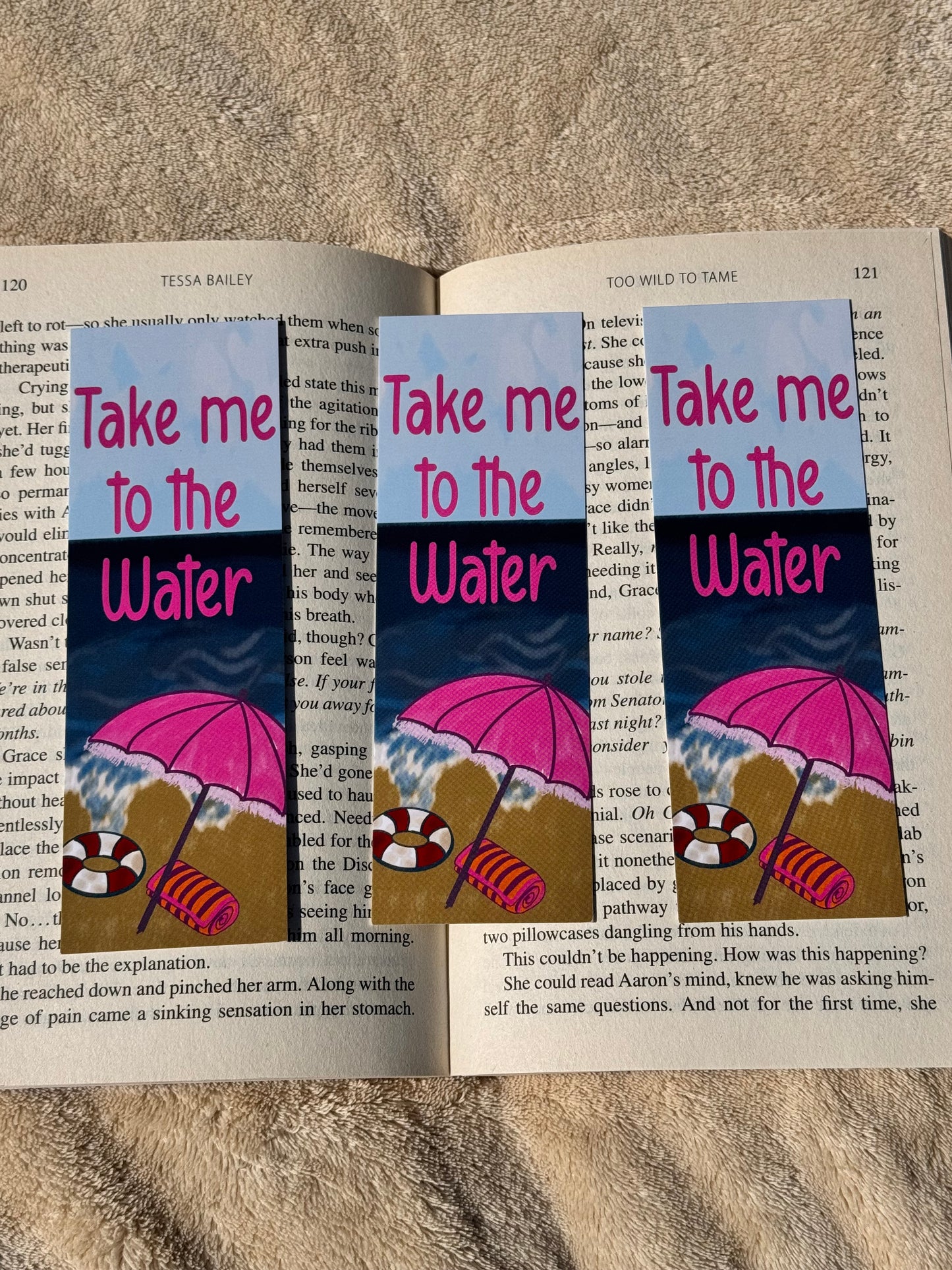 Beach Themed Bookmark, Take Me To The Water, Summertime Bookmark, For Readers and Beach Lovers