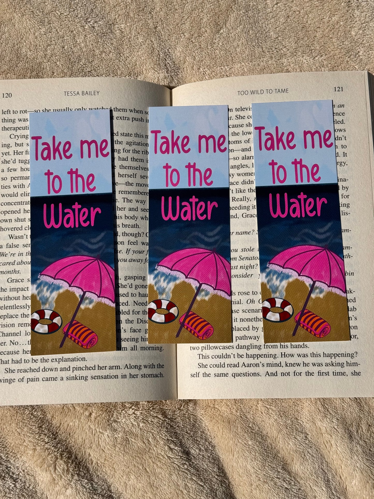 Beach Themed Bookmark, Take Me To The Water, Summertime Bookmark, For Readers and Beach Lovers