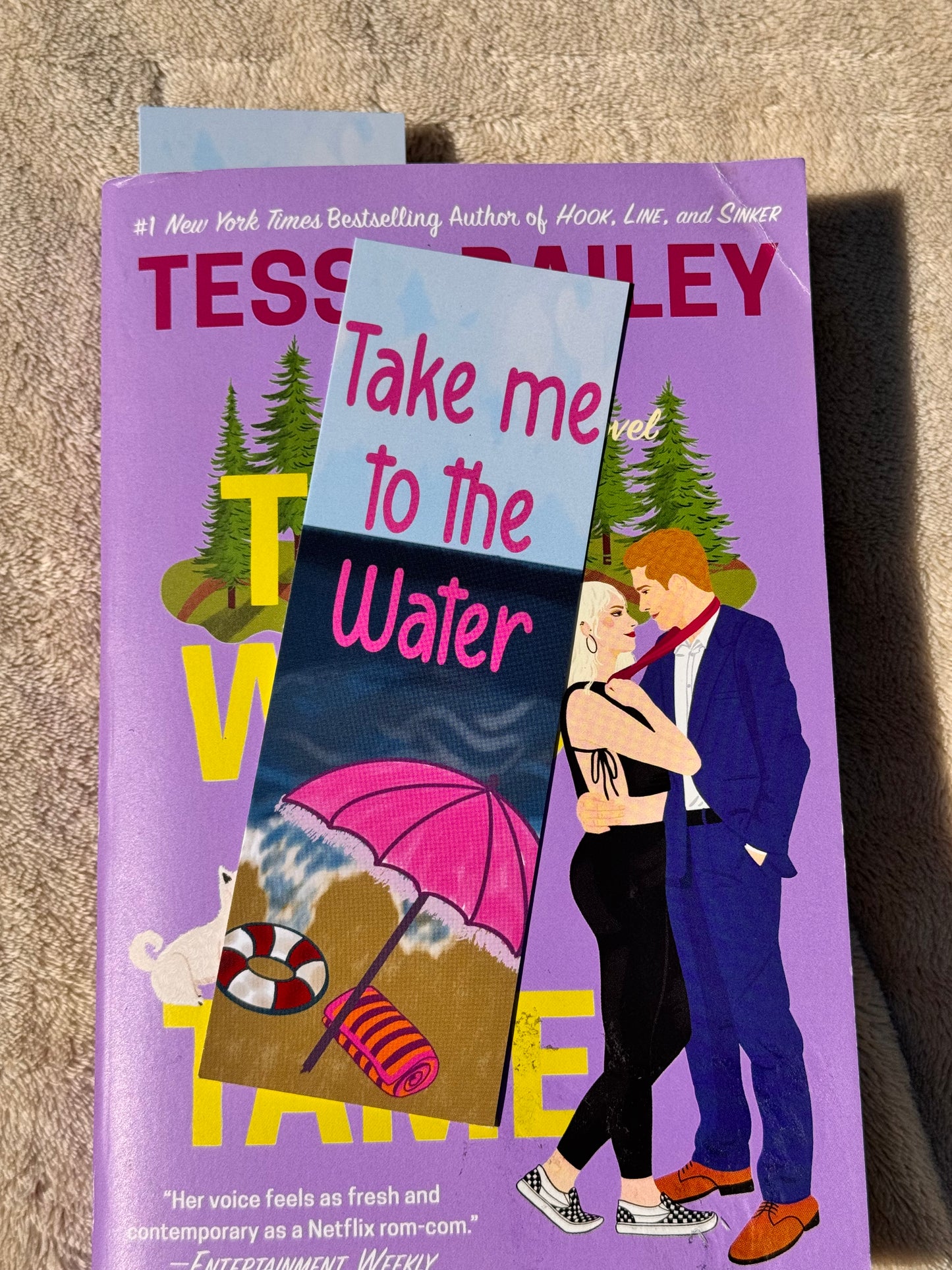 Beach Themed Bookmark, Take Me To The Water, Summertime Bookmark, For Readers and Beach Lovers