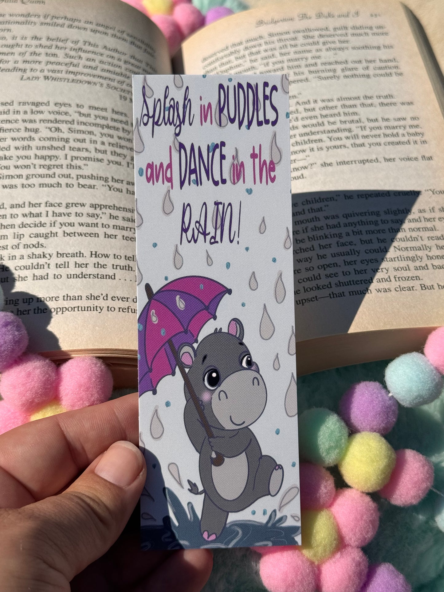 Dance In The Rain Cute Bookmark For Readers