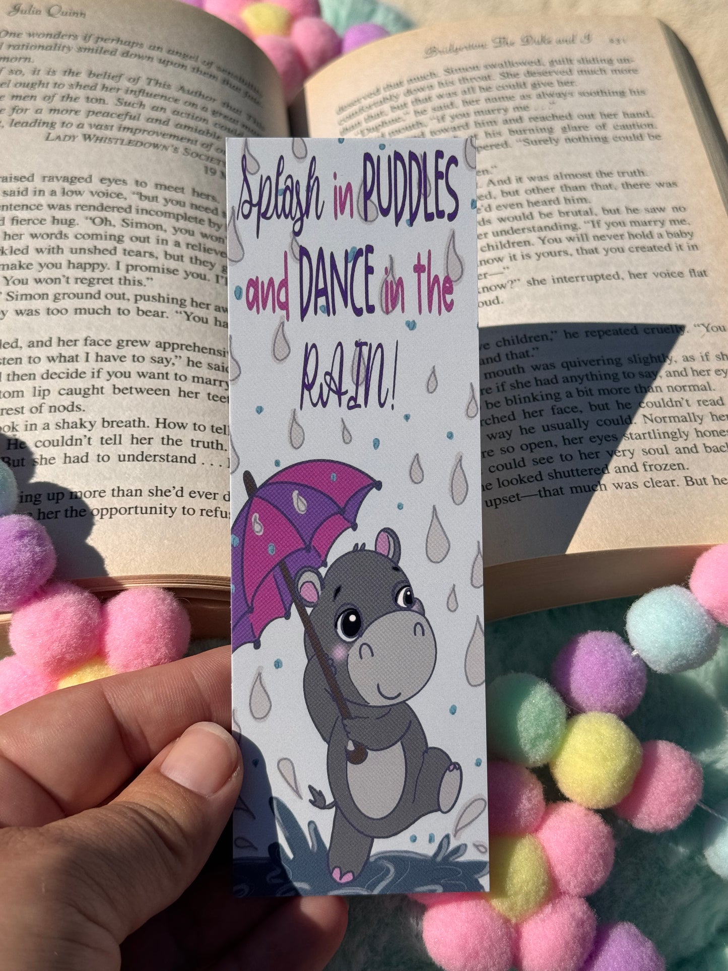 Dance In The Rain Cute Bookmark For Readers