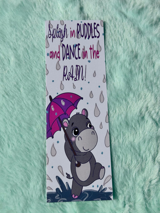 Dance In The Rain Cute Bookmark For Readers