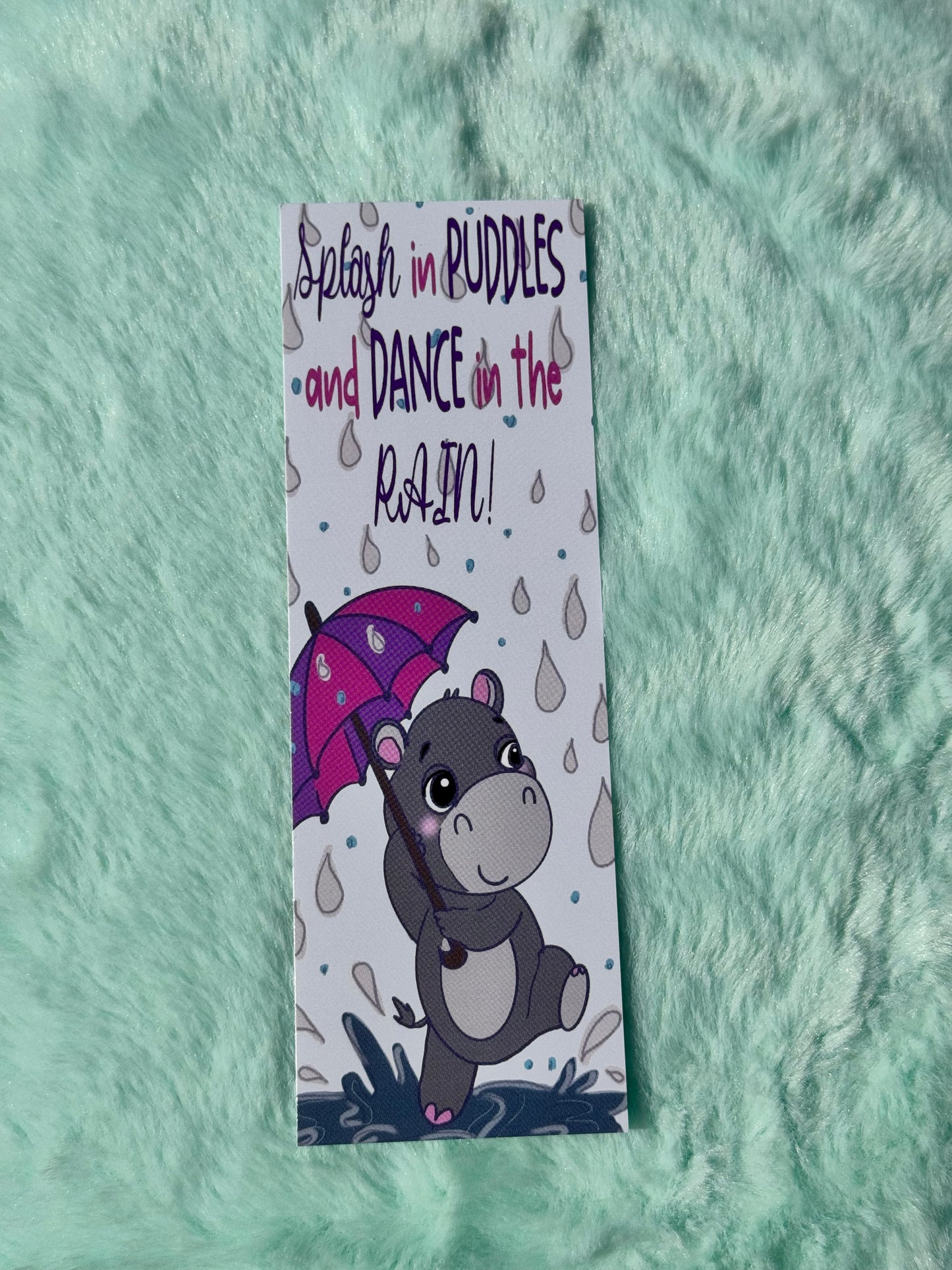 Dance In The Rain Cute Bookmark For Readers