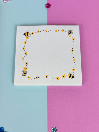 Buzzing Round The Block Bumblebee Sticky Notes