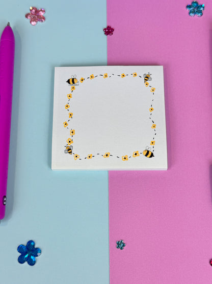 Buzzing Round The Block Bumblebee Sticky Notes