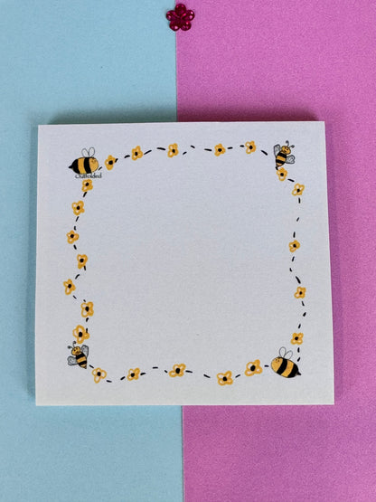 Buzzing Round The Block Bumblebee Sticky Notes