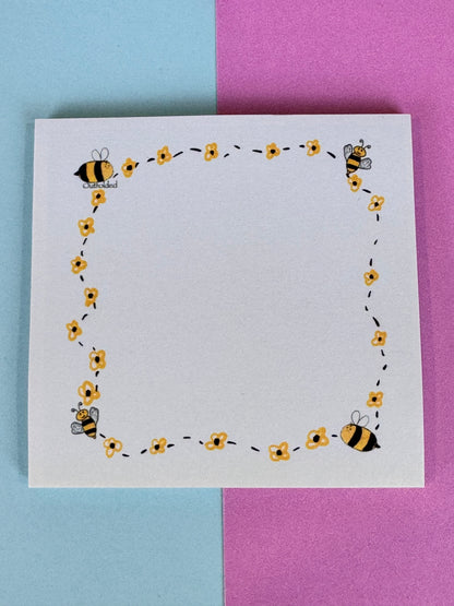 Buzzing Round The Block Bumblebee Sticky Notes