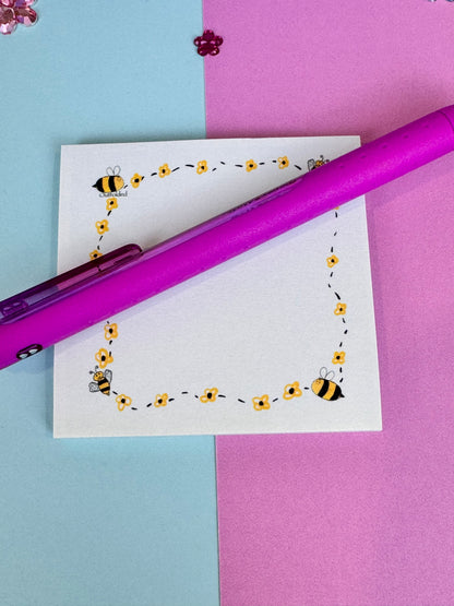 Buzzing Round The Block Bumblebee Sticky Notes