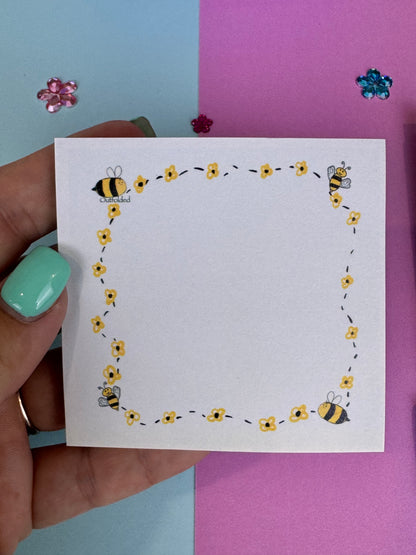 Buzzing Round The Block Bumblebee Sticky Notes