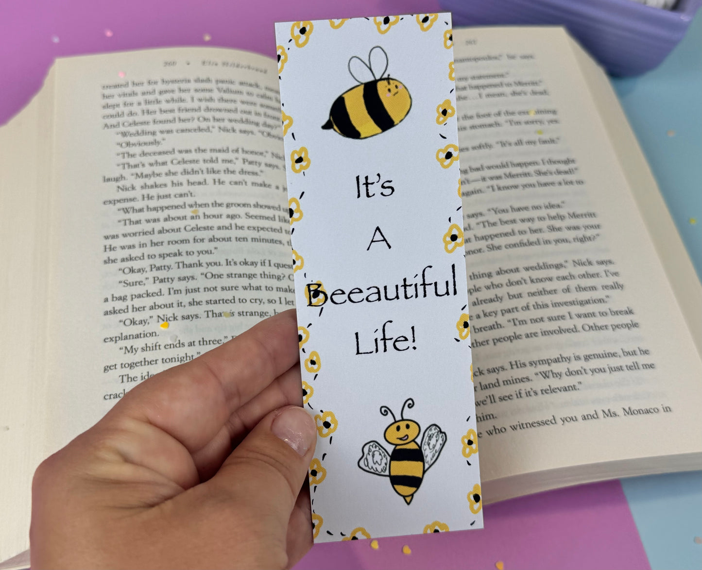 It's A Beeautiful Life Bumblebee Bookmark