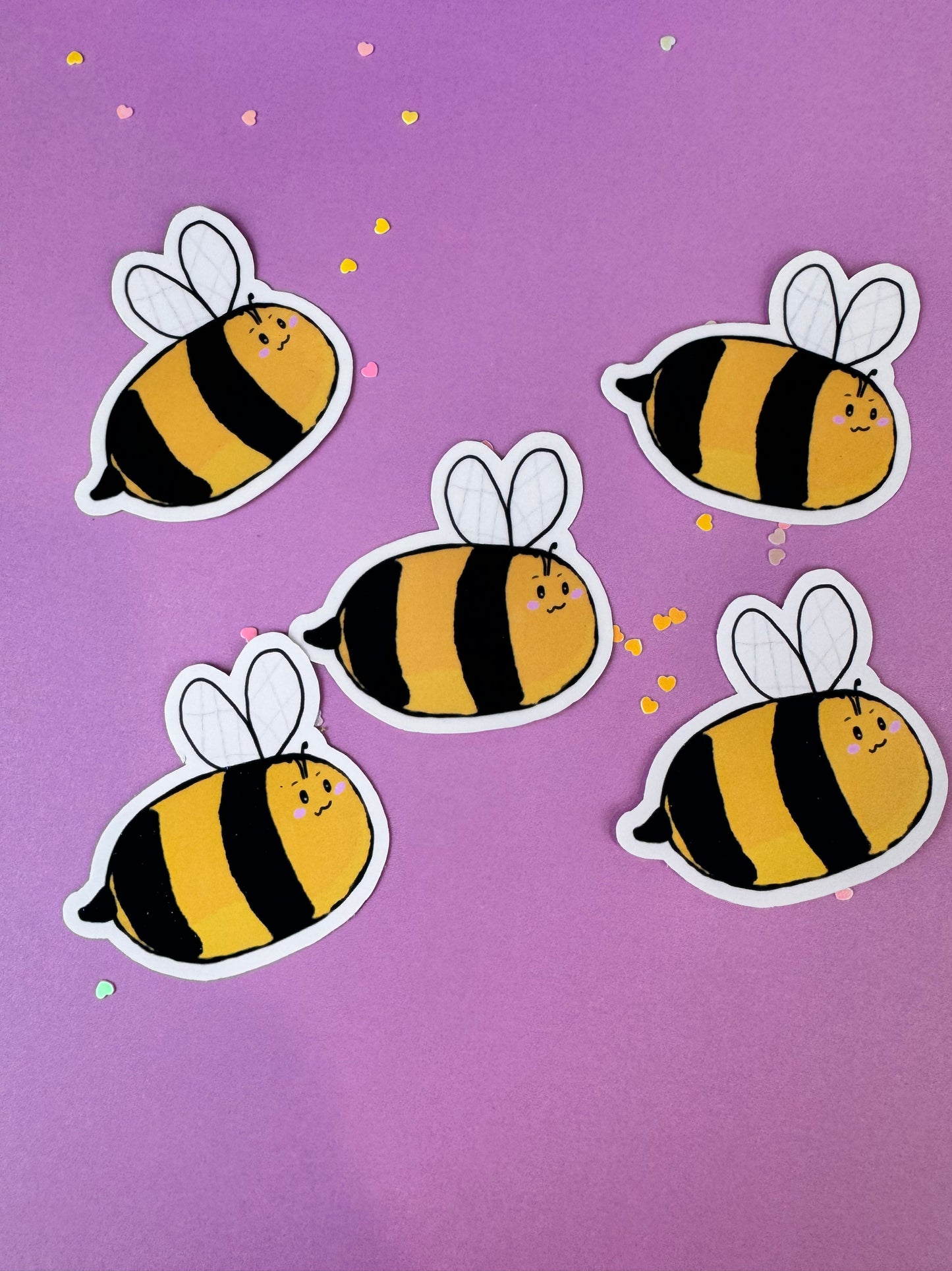 Bumblebee Honeybee Sticker Named Stewart, Die Cut 2.25 Inches, Matte or Laminated
