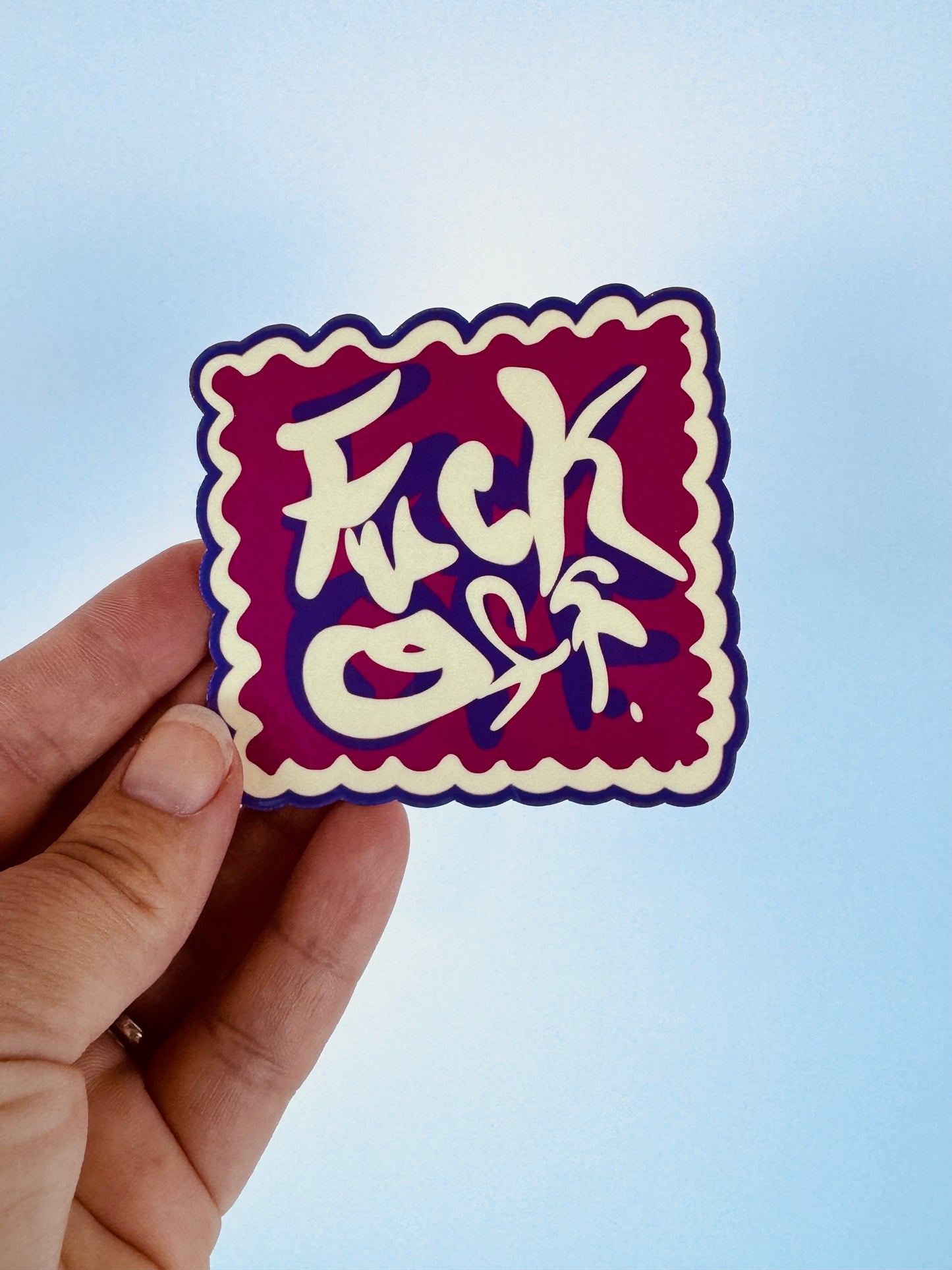 Adult Humor Sticker: Fuck Off Laminated Vinyl Sticker, Kindle Decor
