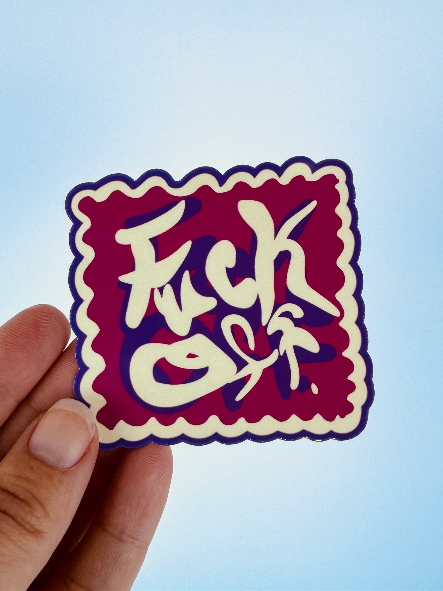 Adult Humor Sticker: Fuck Off Laminated Vinyl Sticker, Kindle Decor