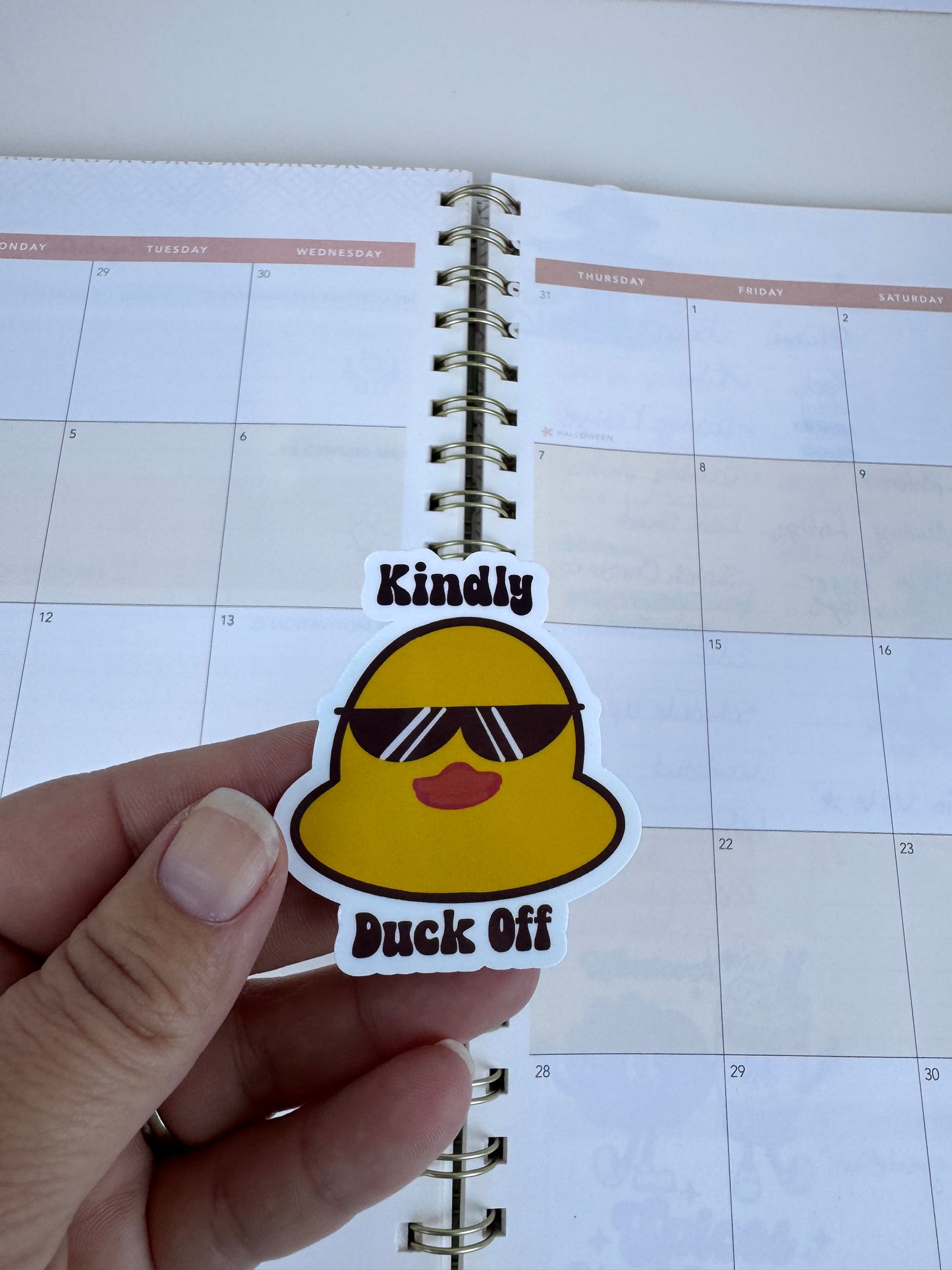 Kindly Duck Off Duck Face Sticker, Sarcastic Vinyl Sticker, Handmade Funny Laptop Decor, Decoration For Kindle Case