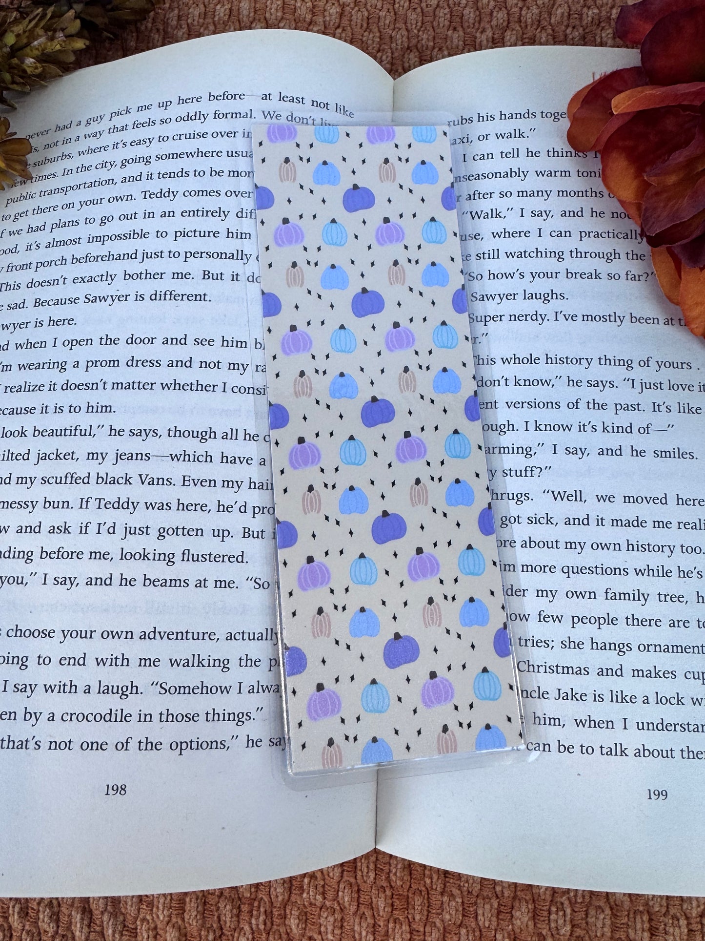 Pastel Pumpkin Bookmark –  Cozy Autumn Reading Gift for Book Lovers