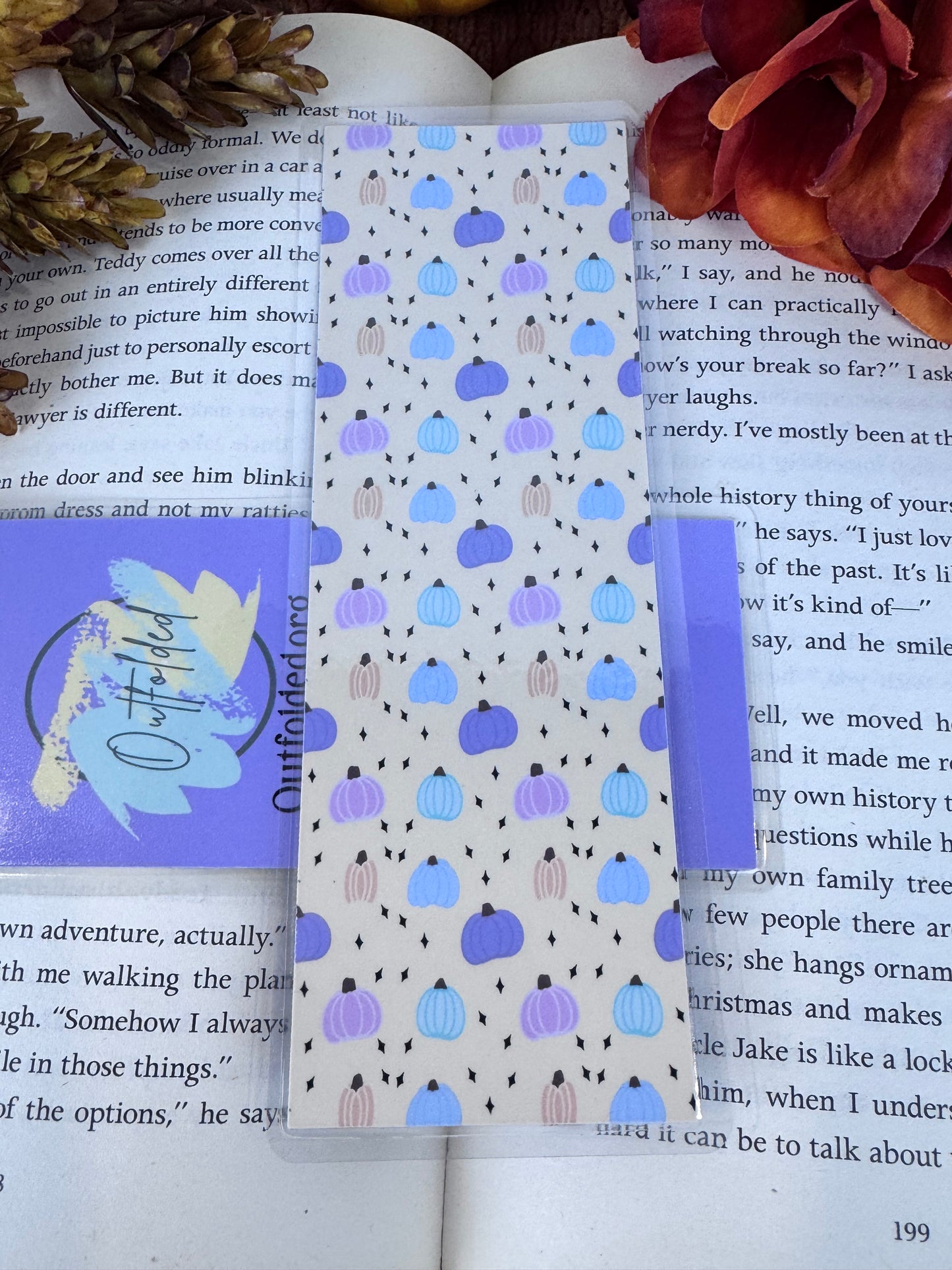 Pastel Pumpkin Bookmark –  Cozy Autumn Reading Gift for Book Lovers