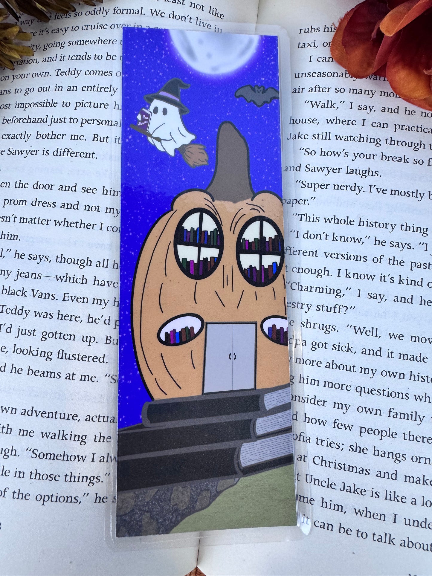 Cute Ghost Bookmark – Spooky Book Lover Gift for Halloween Reading