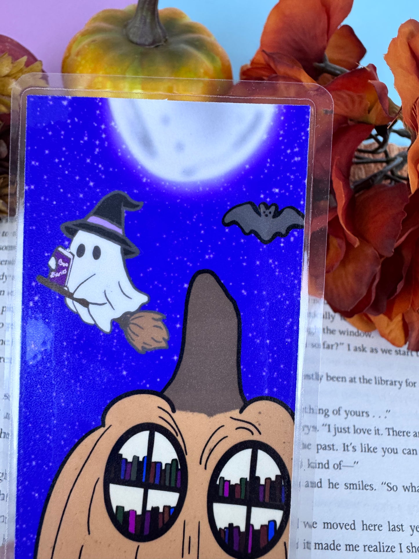 Cute Ghost Bookmark – Spooky Book Lover Gift for Halloween Reading