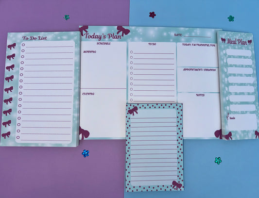 Holiday Red Bow Stationery Set