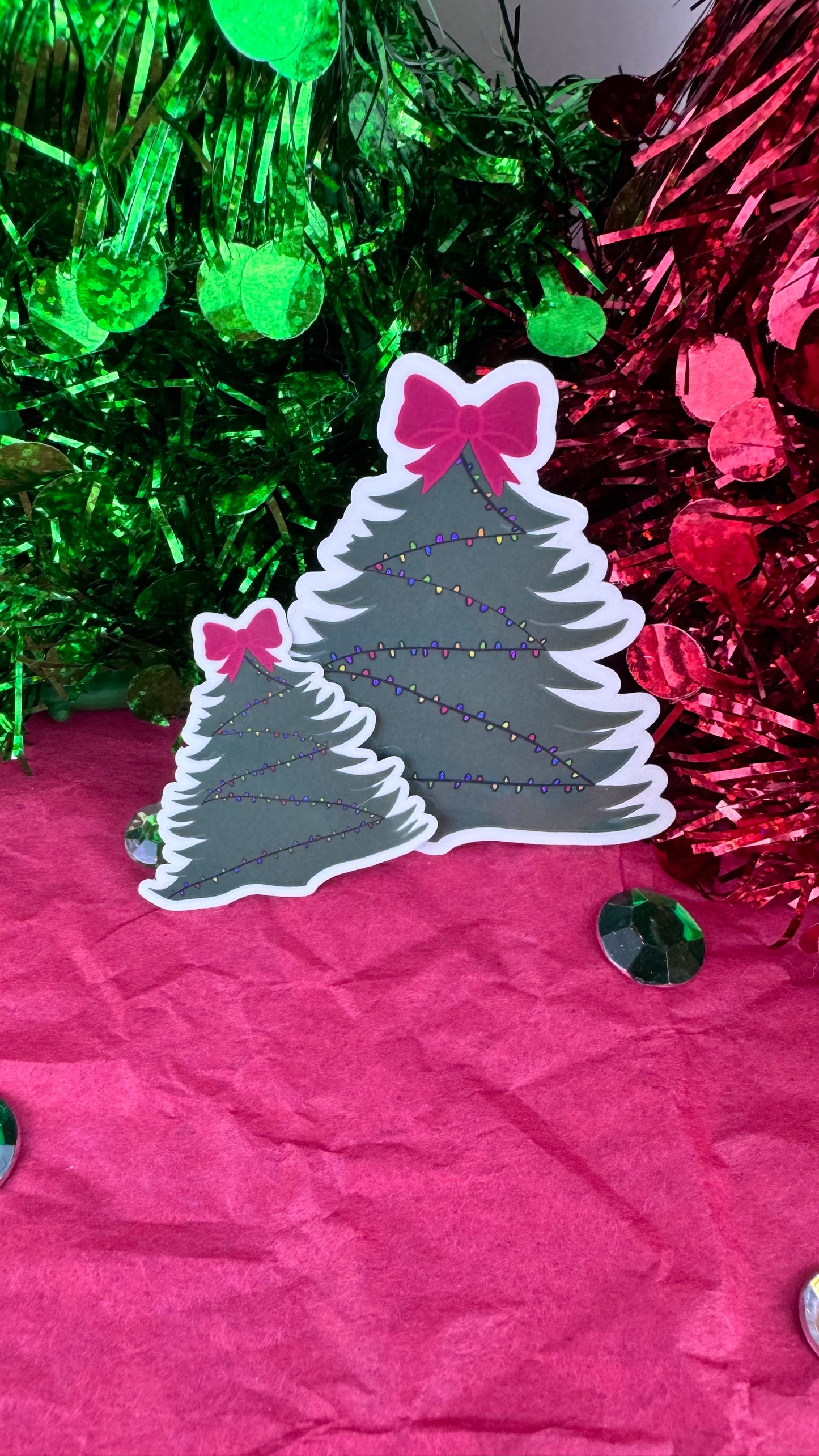 Hand Drawn Christmas Tree Sticker- Festive Holiday Planner or Phone Decor