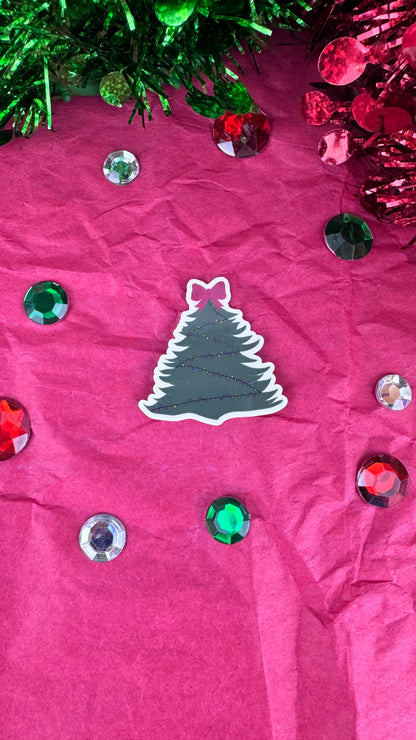 Hand Drawn Christmas Tree Sticker- Festive Holiday Planner or Phone Decor