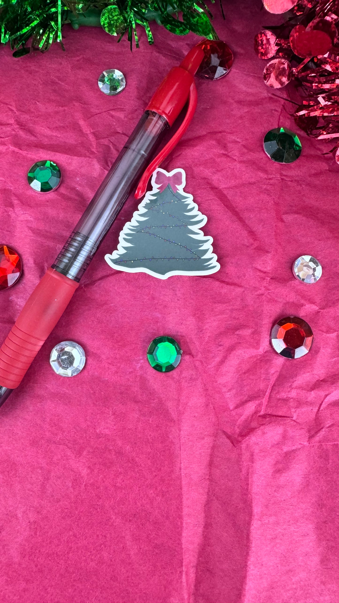 Hand Drawn Christmas Tree Sticker- Festive Holiday Planner or Phone Decor