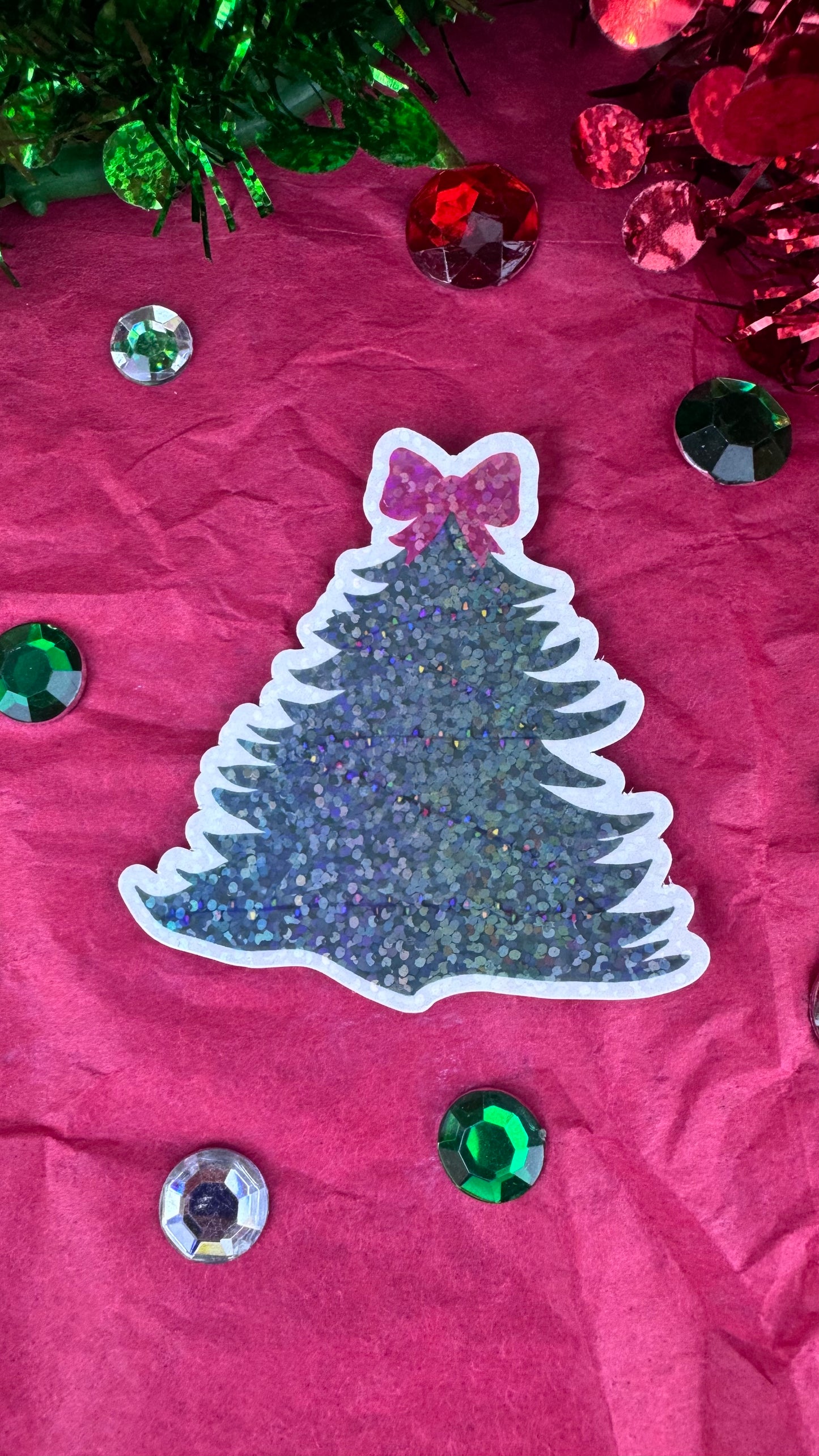 Hand Drawn Christmas Tree Sticker- Festive Holiday Planner or Phone Decor