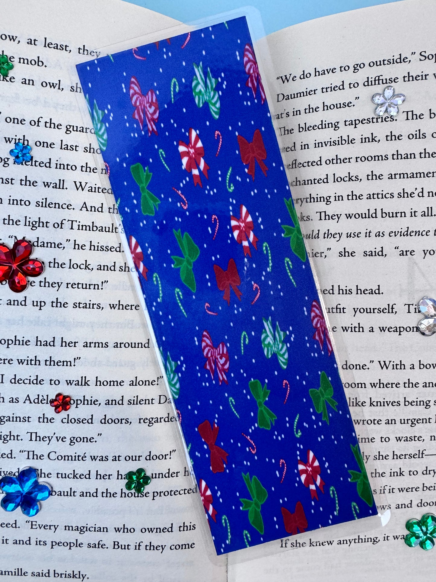 Christmas Bows Holiday Bookmark For Readers
