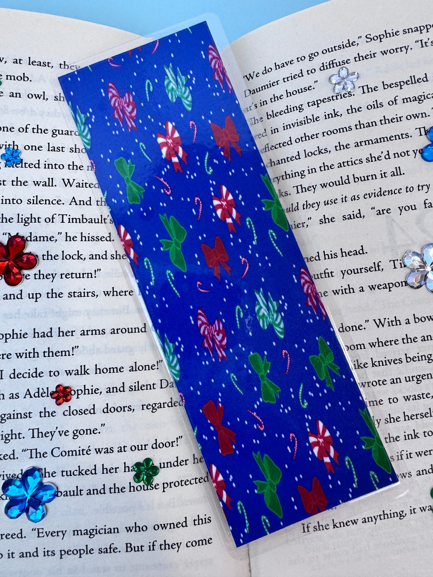 Christmas Bows Holiday Bookmark For Readers