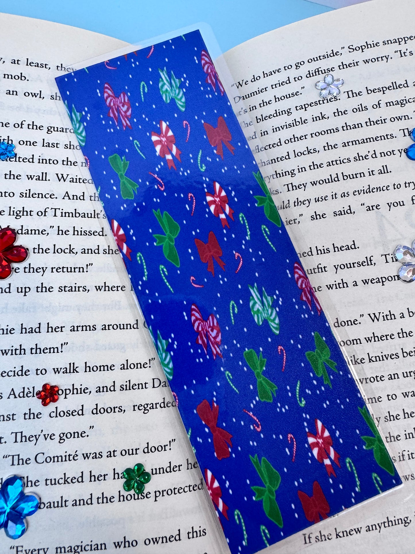 Christmas Bows Holiday Bookmark For Readers