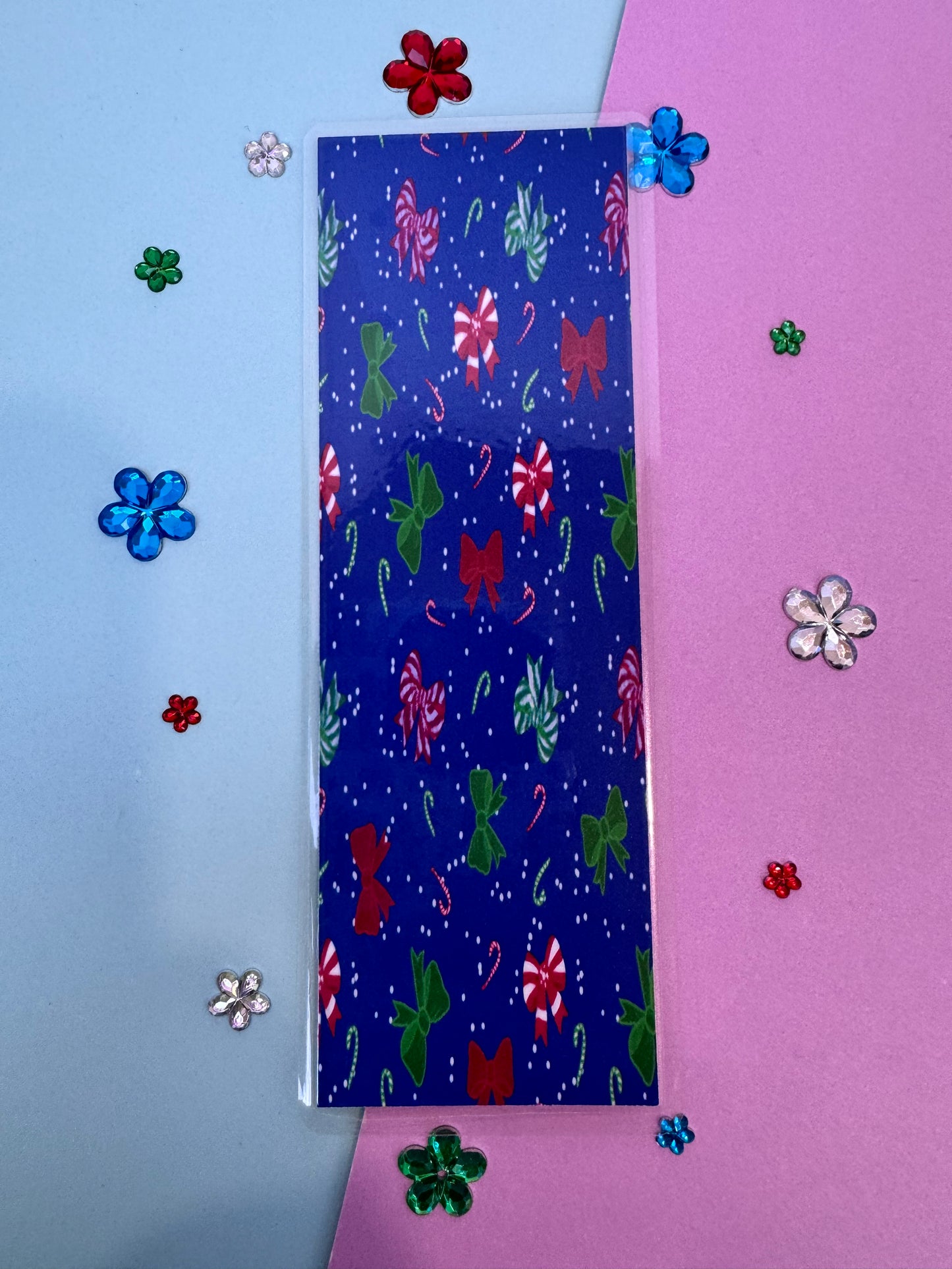 Christmas Bows Holiday Bookmark For Readers