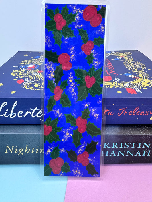 Plant Bookmark For Readers - Hand Drawn Holly Book Accessory