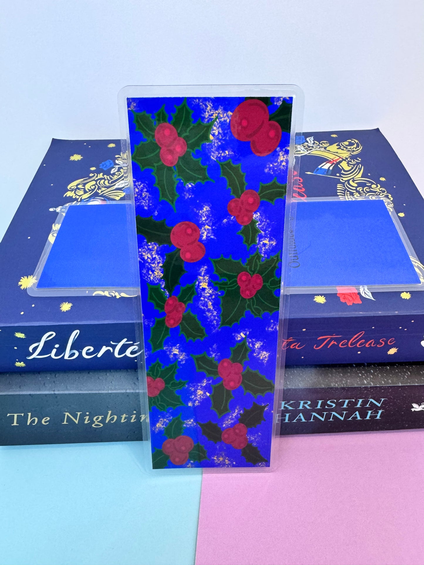 Plant Bookmark For Readers - Hand Drawn Holly Book Accessory