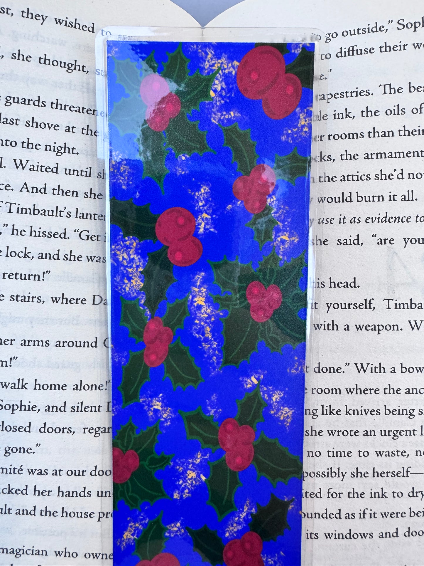 Plant Bookmark For Readers - Hand Drawn Holly Book Accessory