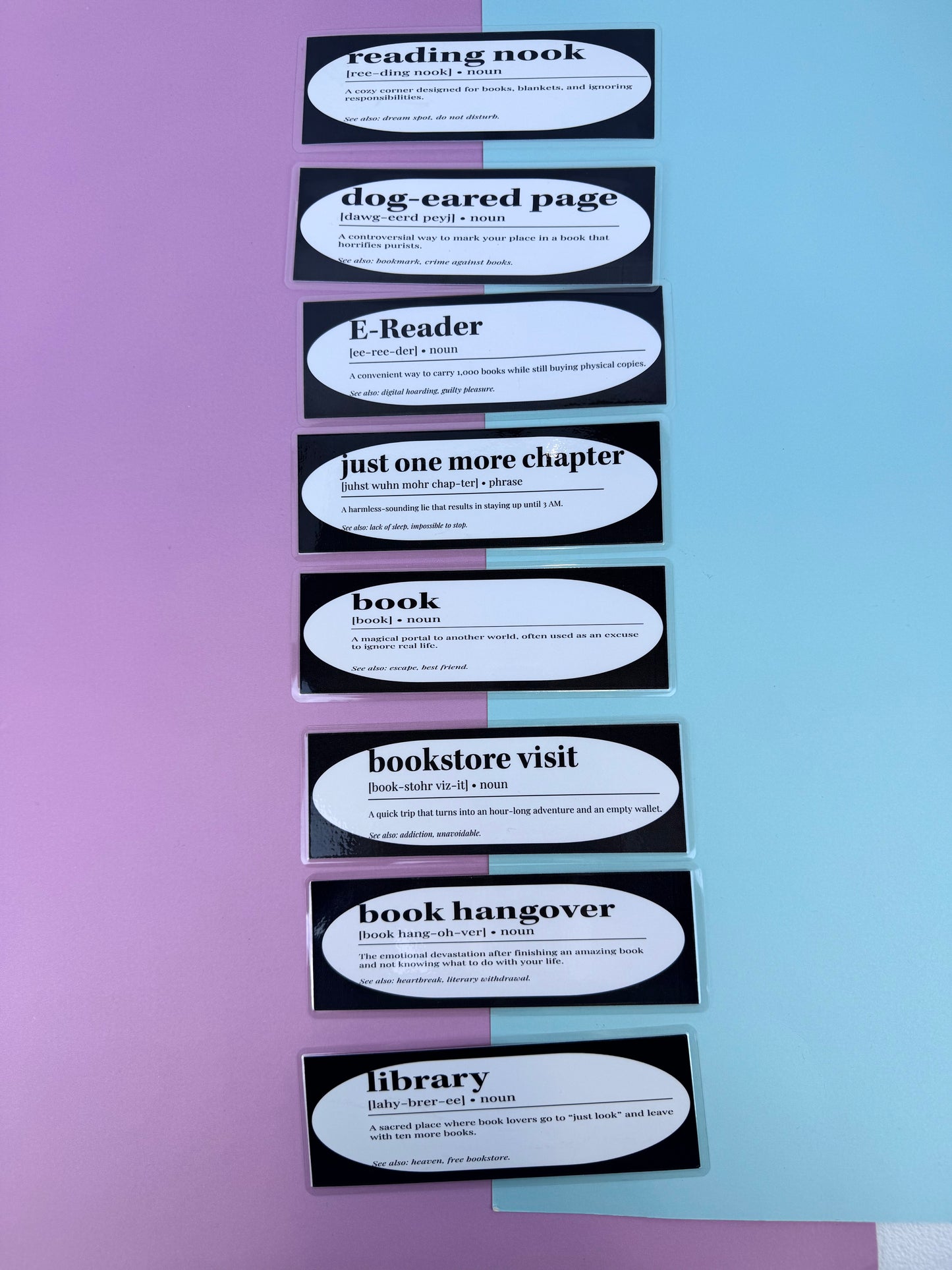 Sarcastic Literary Definition Bookmarks