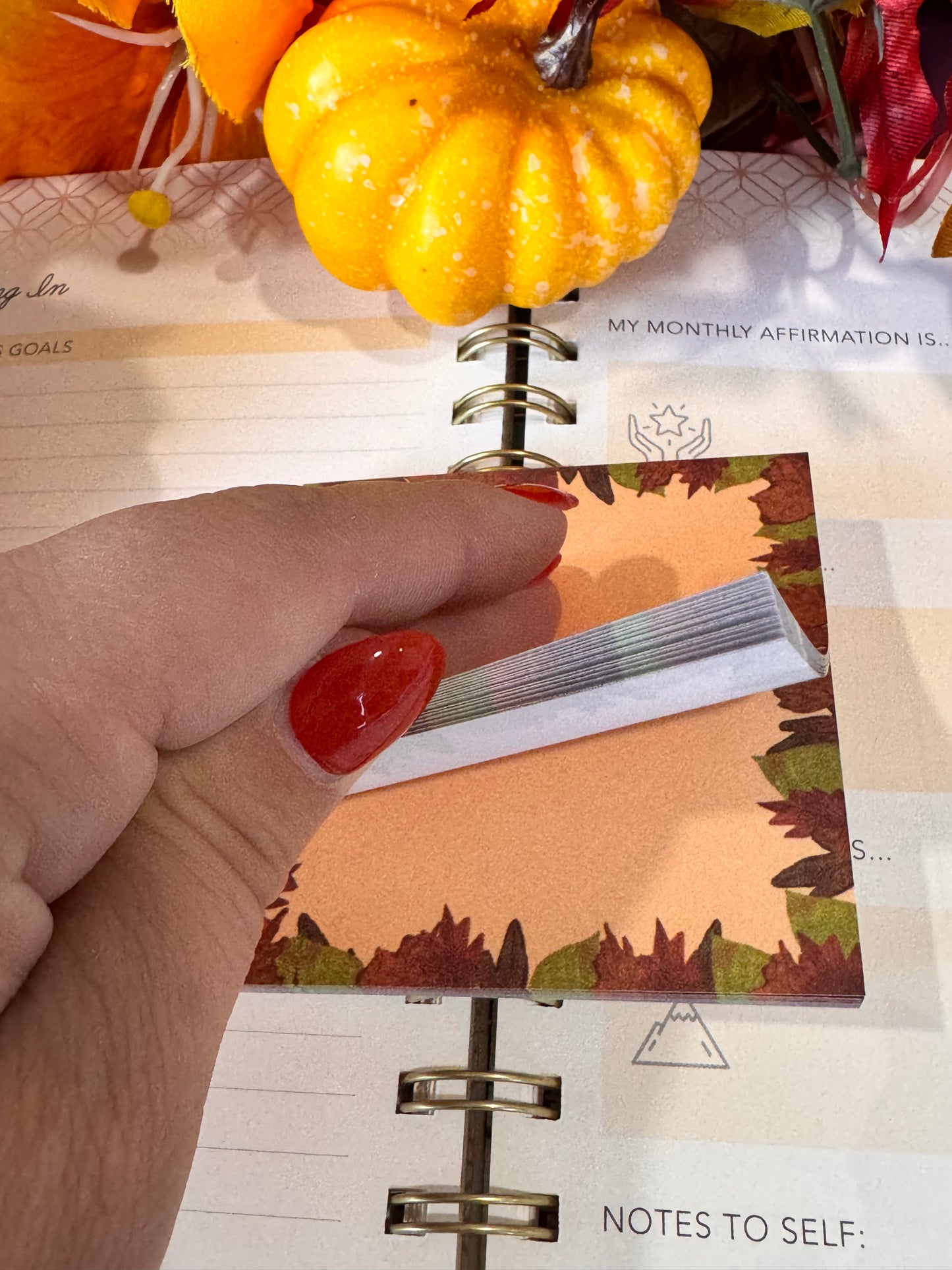 B-Grade I Love Fall Best Of All 3x3 Sticky Note with Fall Leaf Design, 50 Sheets