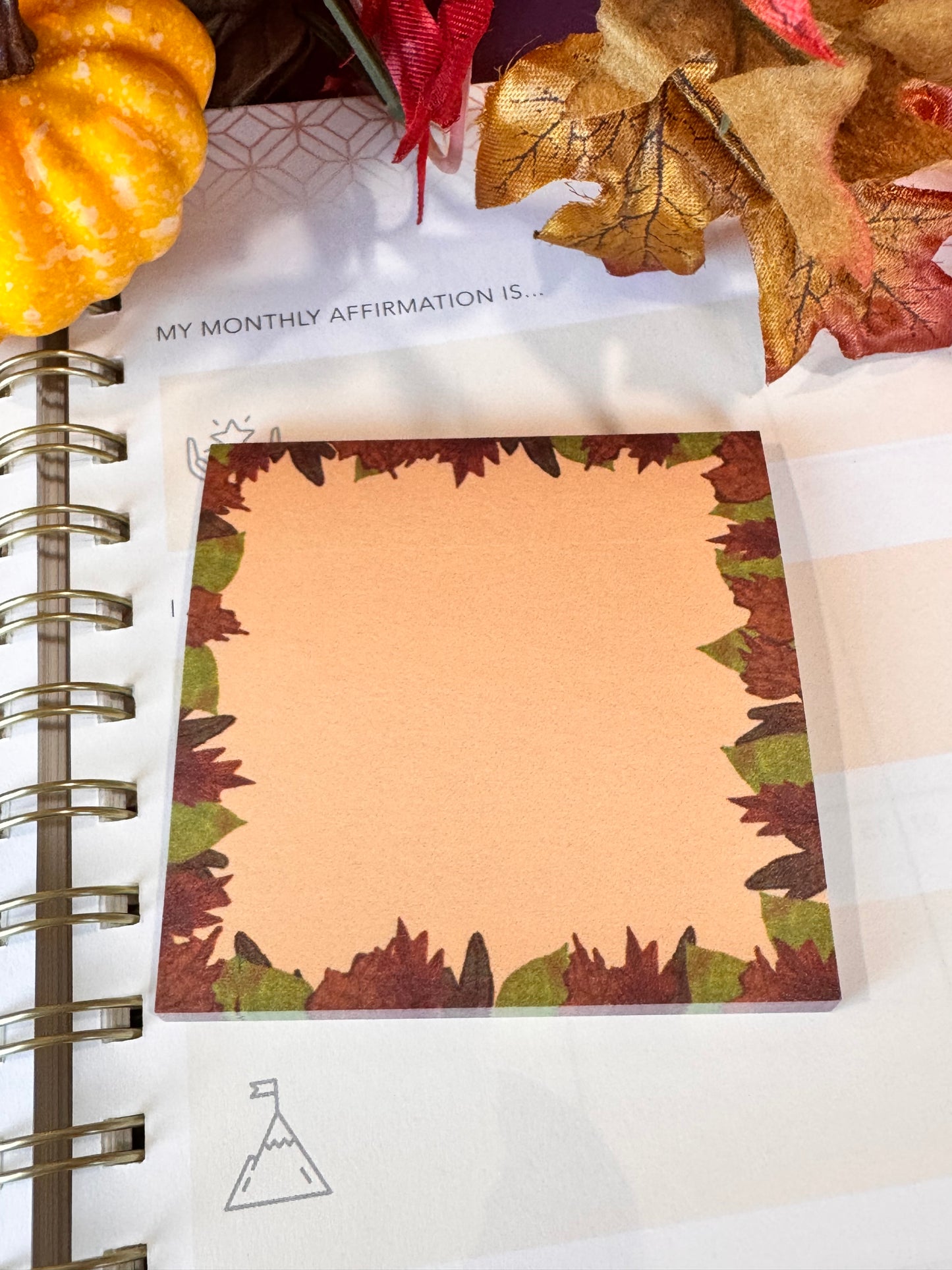 B-Grade I Love Fall Best Of All 3x3 Sticky Note with Fall Leaf Design, 50 Sheets