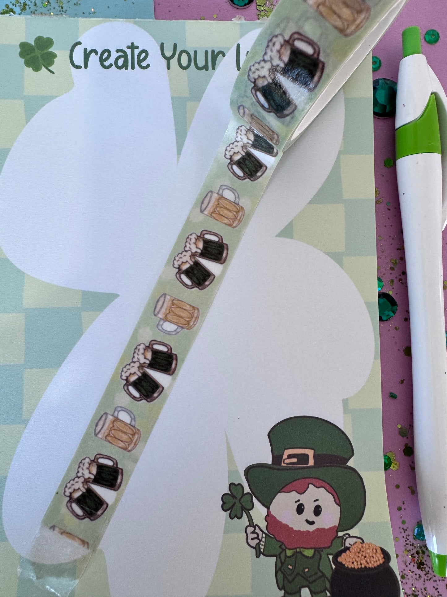 Beer Mug Washi Tape For Adult Planner Pages