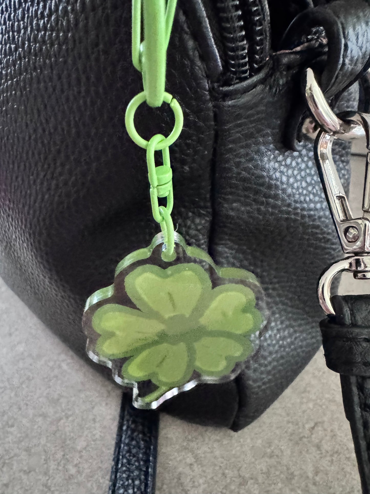 4 Leaf Clover Acrylic Keychain, Shamrock Keychain