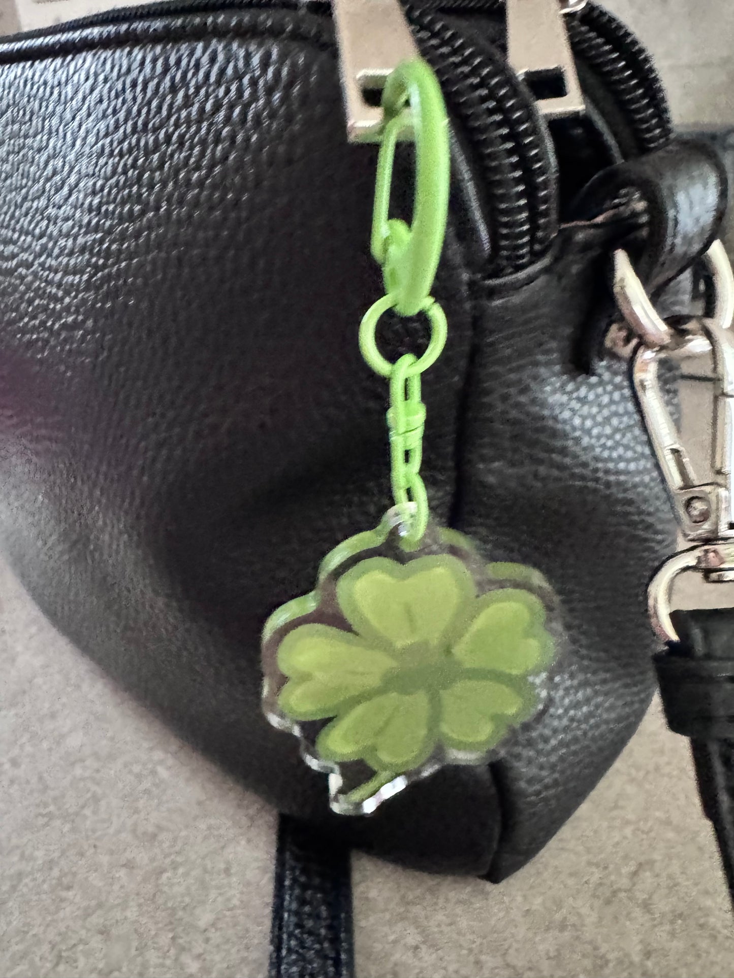4 Leaf Clover Acrylic Keychain, Shamrock Keychain