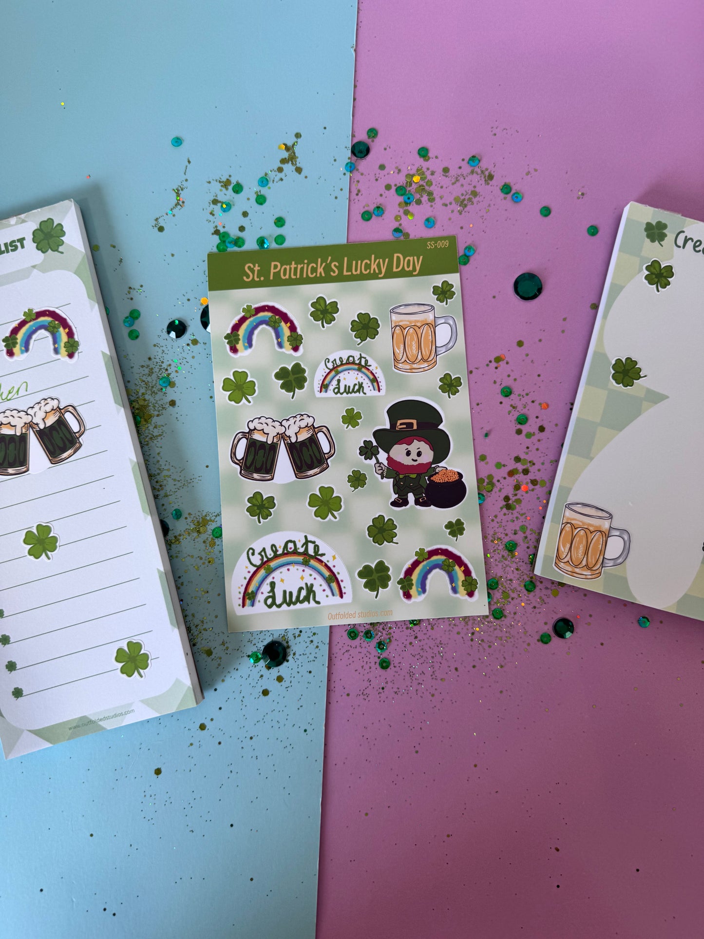 St. Patrick's Day Sticker Sheet For Lucky Planner Pages