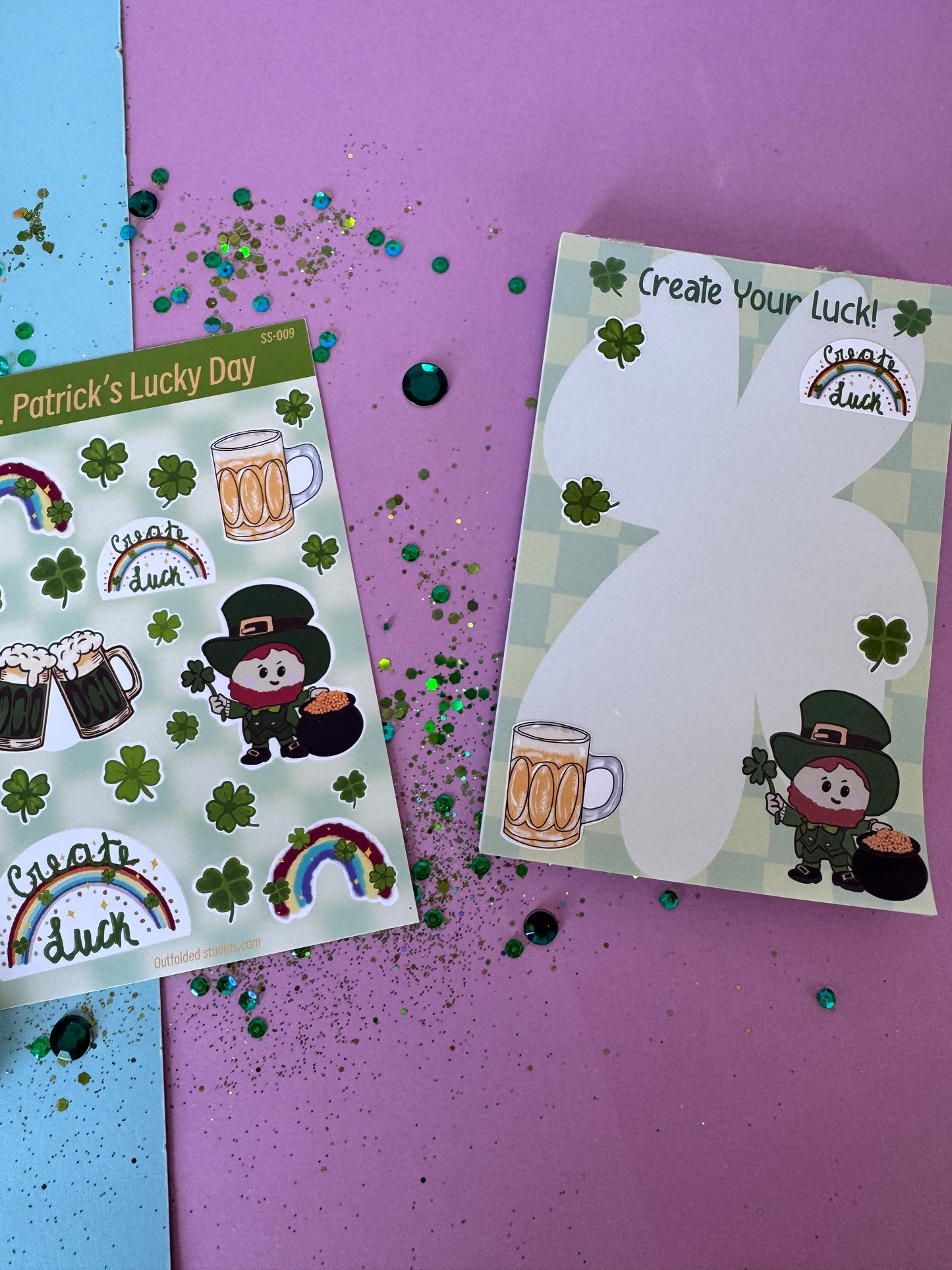 St. Patrick's Day Sticker Sheet For Lucky Planner Pages