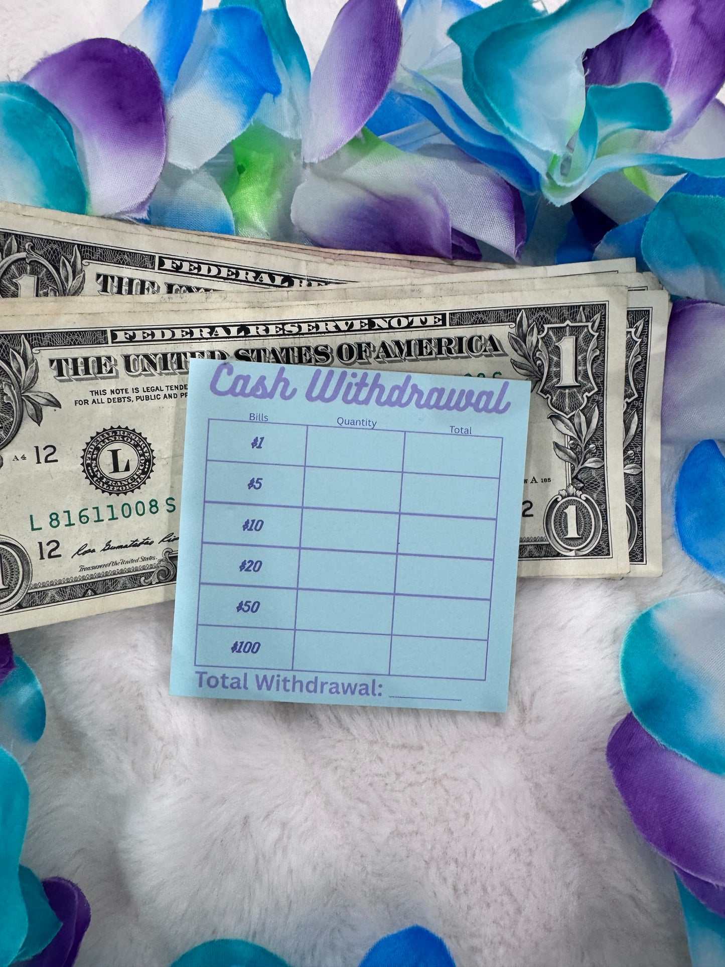 Mini Cash Withdrawal Pad - Handmade Bank Withdrawal Notepad